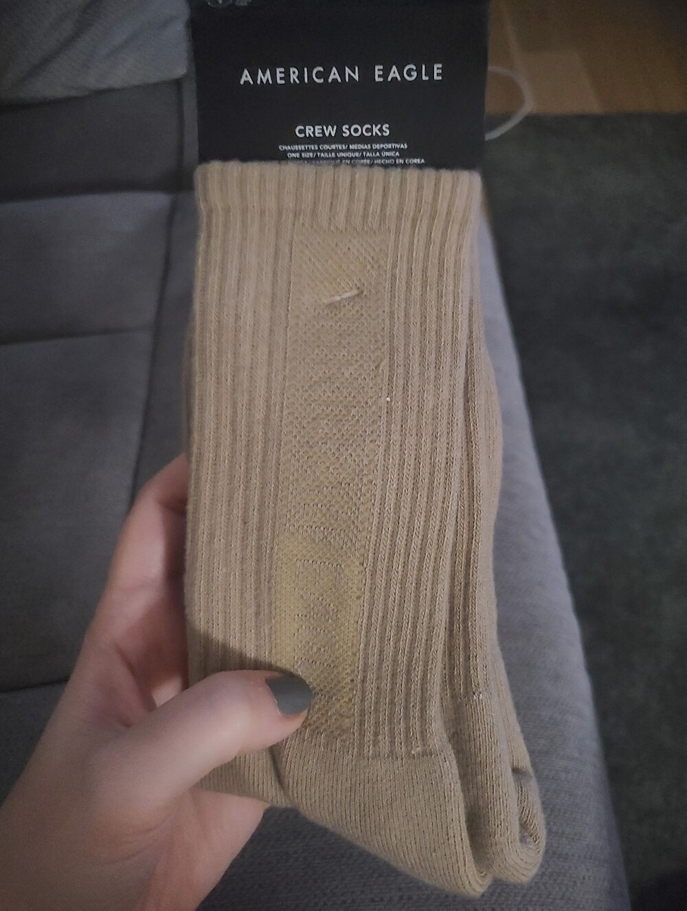 American Eagle Tan Crew Socks, NWT